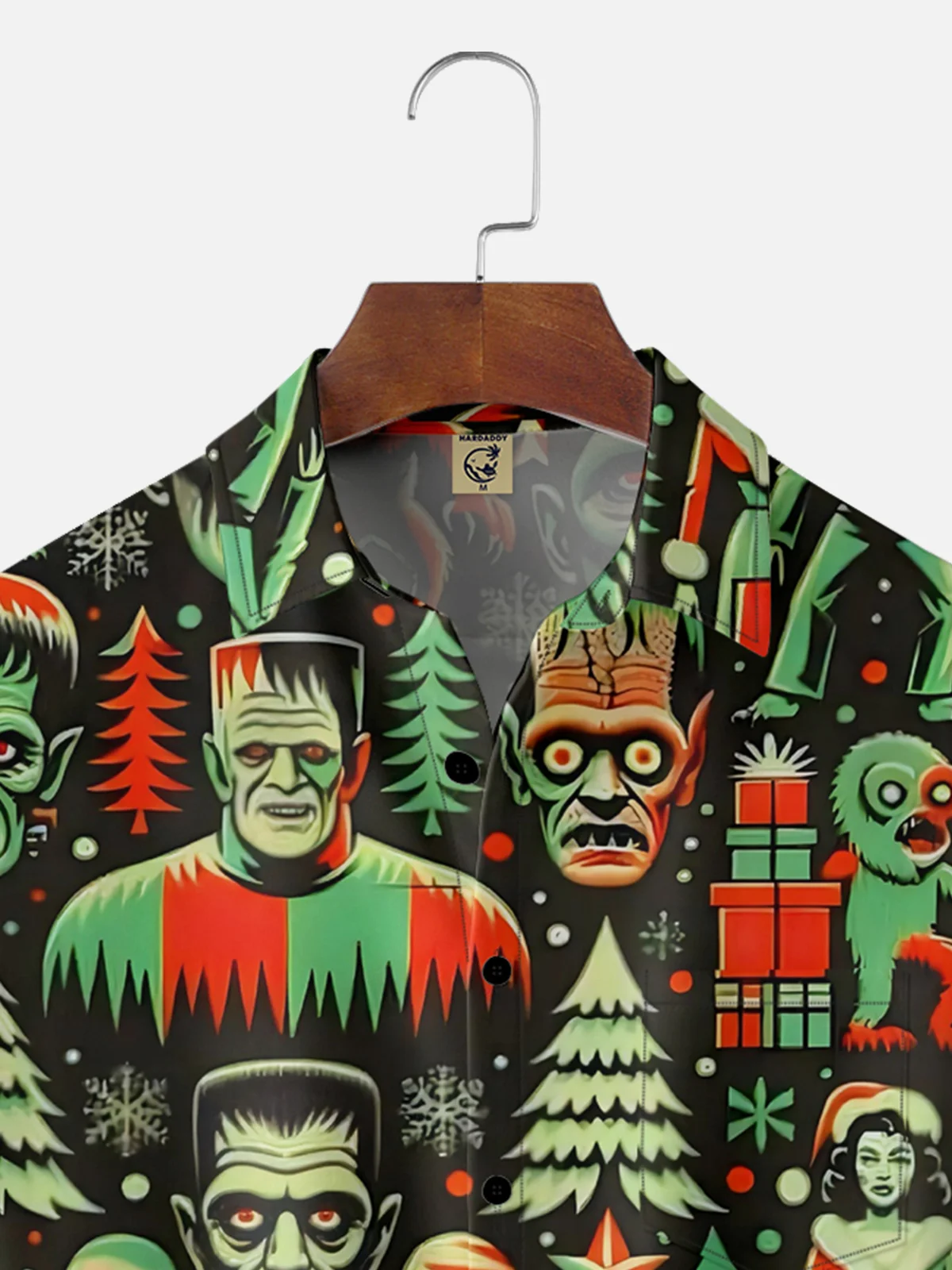 Moisture Wicking Halloween Ghost Chest Pocket Hawaiian Shirt
