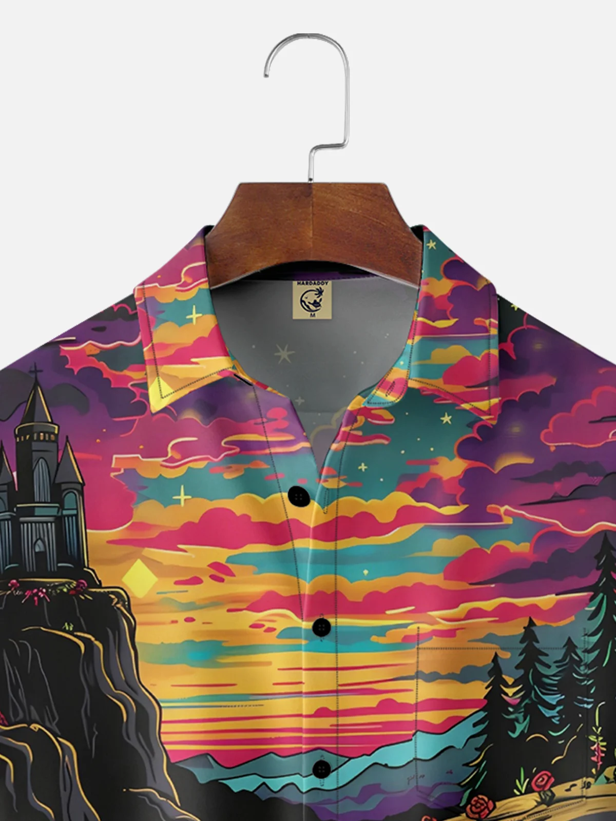 Moisture-wicking Halloween Skull Chest Pocket Casual Shirt
