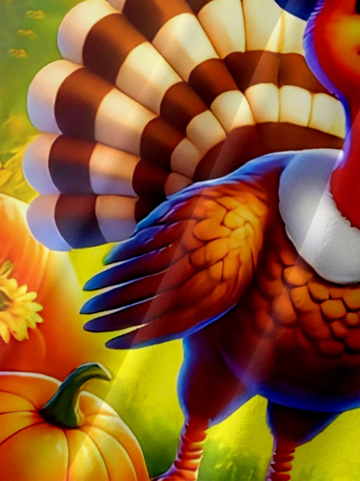 Moisture Wicking Thanksgiving Turkey Chest Pocket Hawaiian Shirt