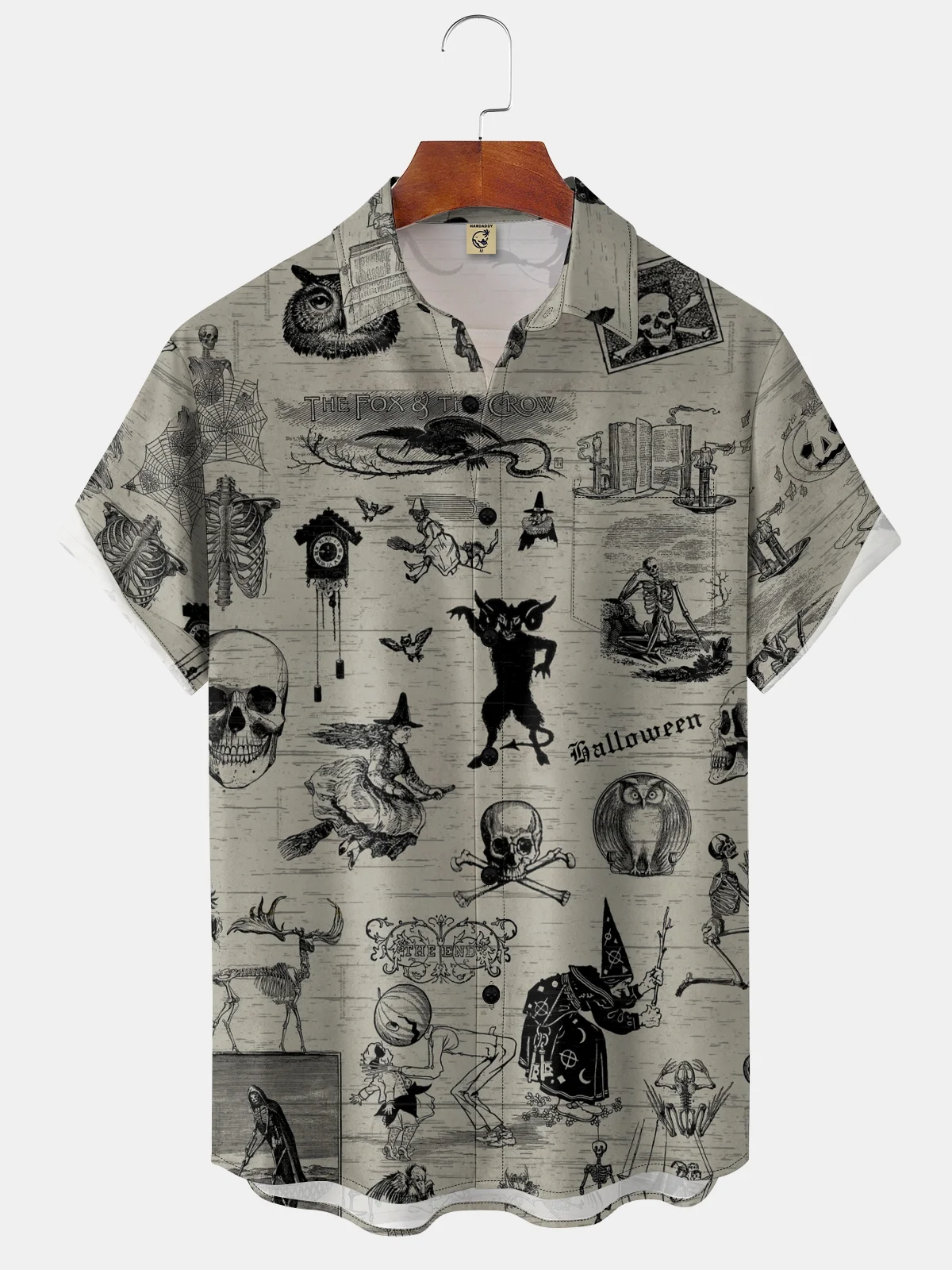 Moisture-wicking Halloween Chest Pocket Hawaiian Shirt