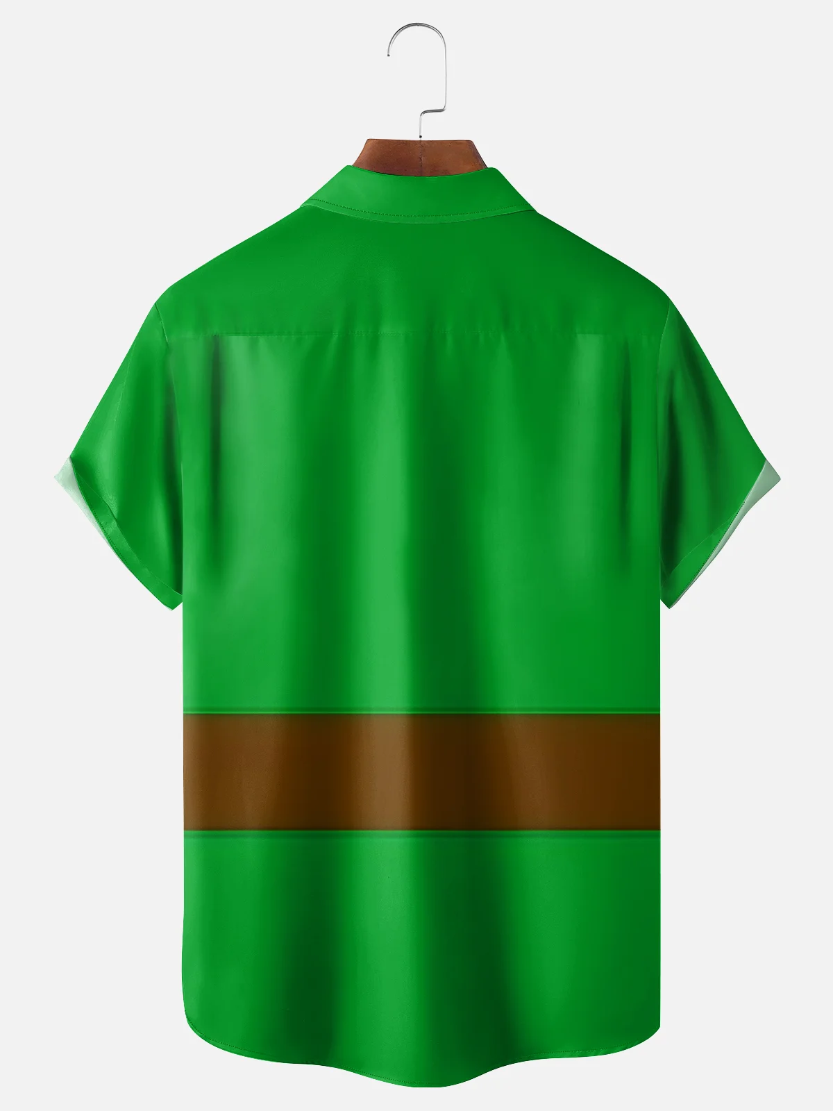 Chest Pocket Short Sleeve Christmas Shirt