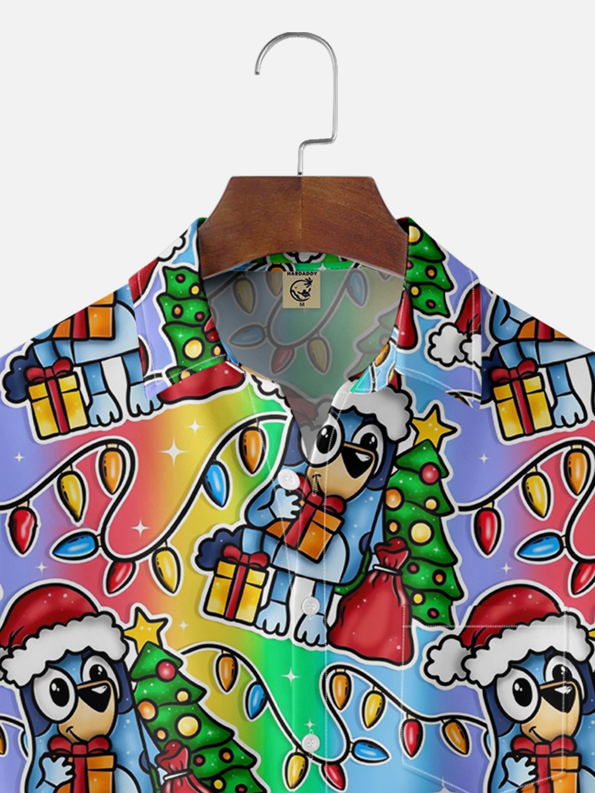 Moisture Wicking Christmas Dog Chest Pocket Casual Shirt