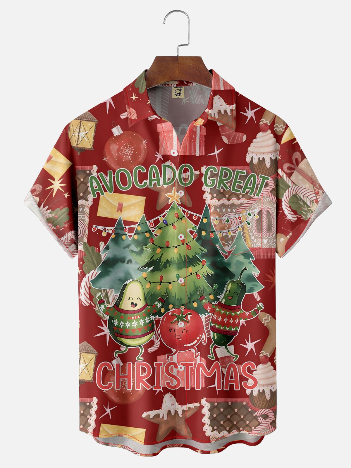 Moisture-wicking Avocado Great Christmas Chest Pocket Casual Shirt
