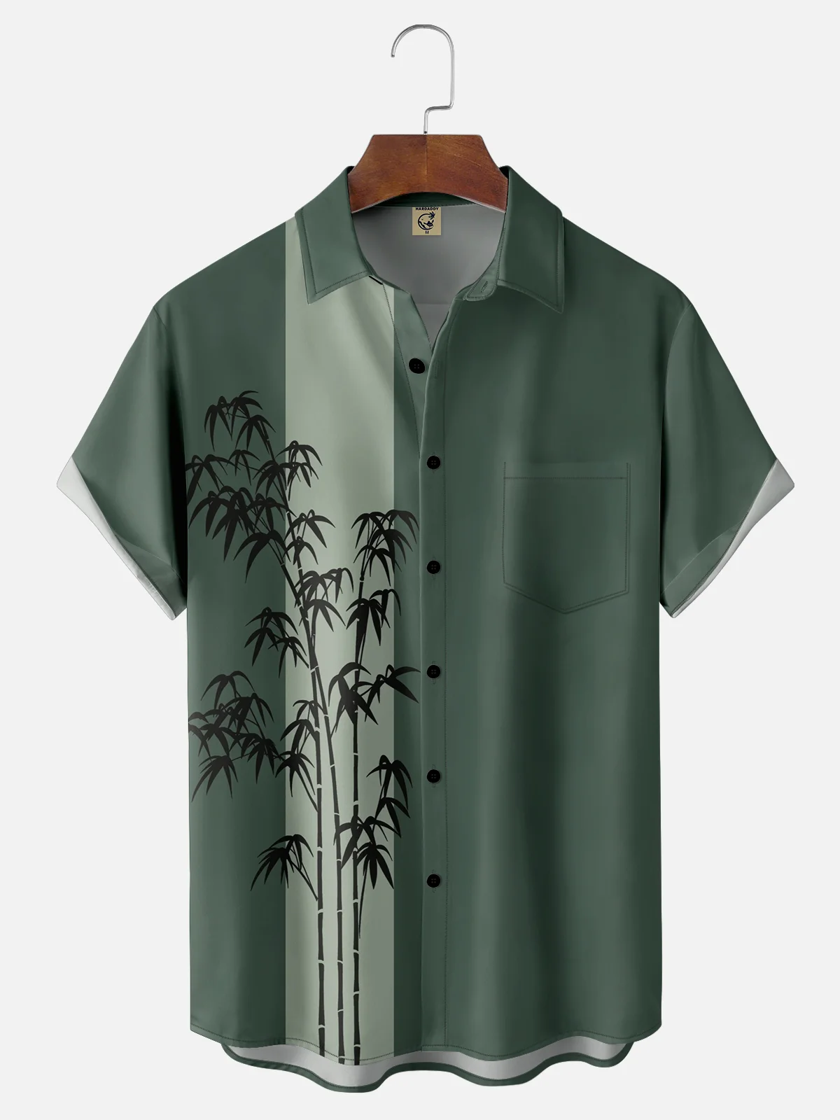 Moisture-wicking Breathable Bamboo Chest Pocket Bowling Shirt