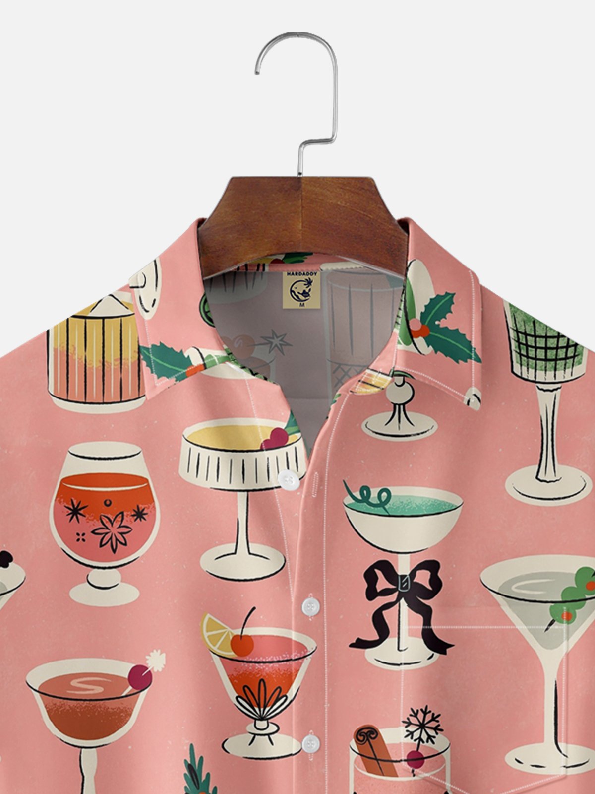 Moisture-wicking Mid-century Cocktail Chest Pocket Hawaiian Shirt