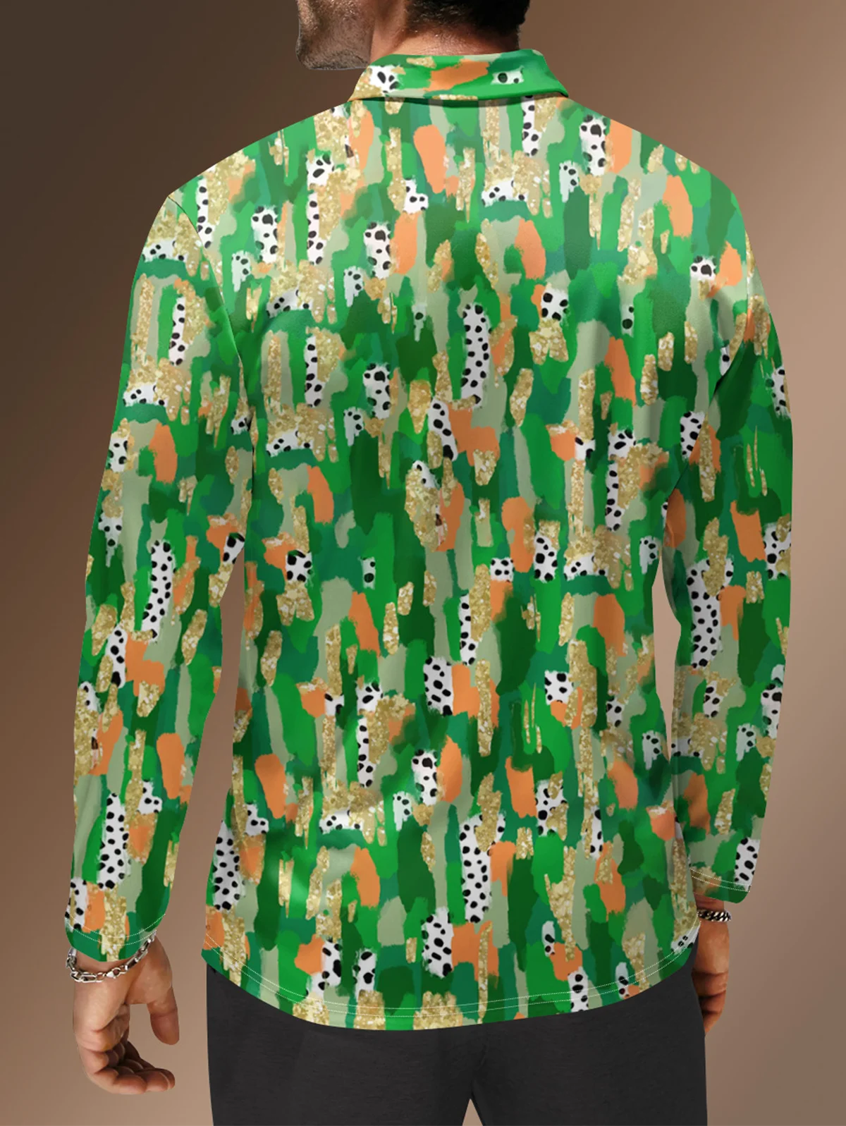 Moisture Wicking St. Patrick'S Day Abstract Colors Golf Polo