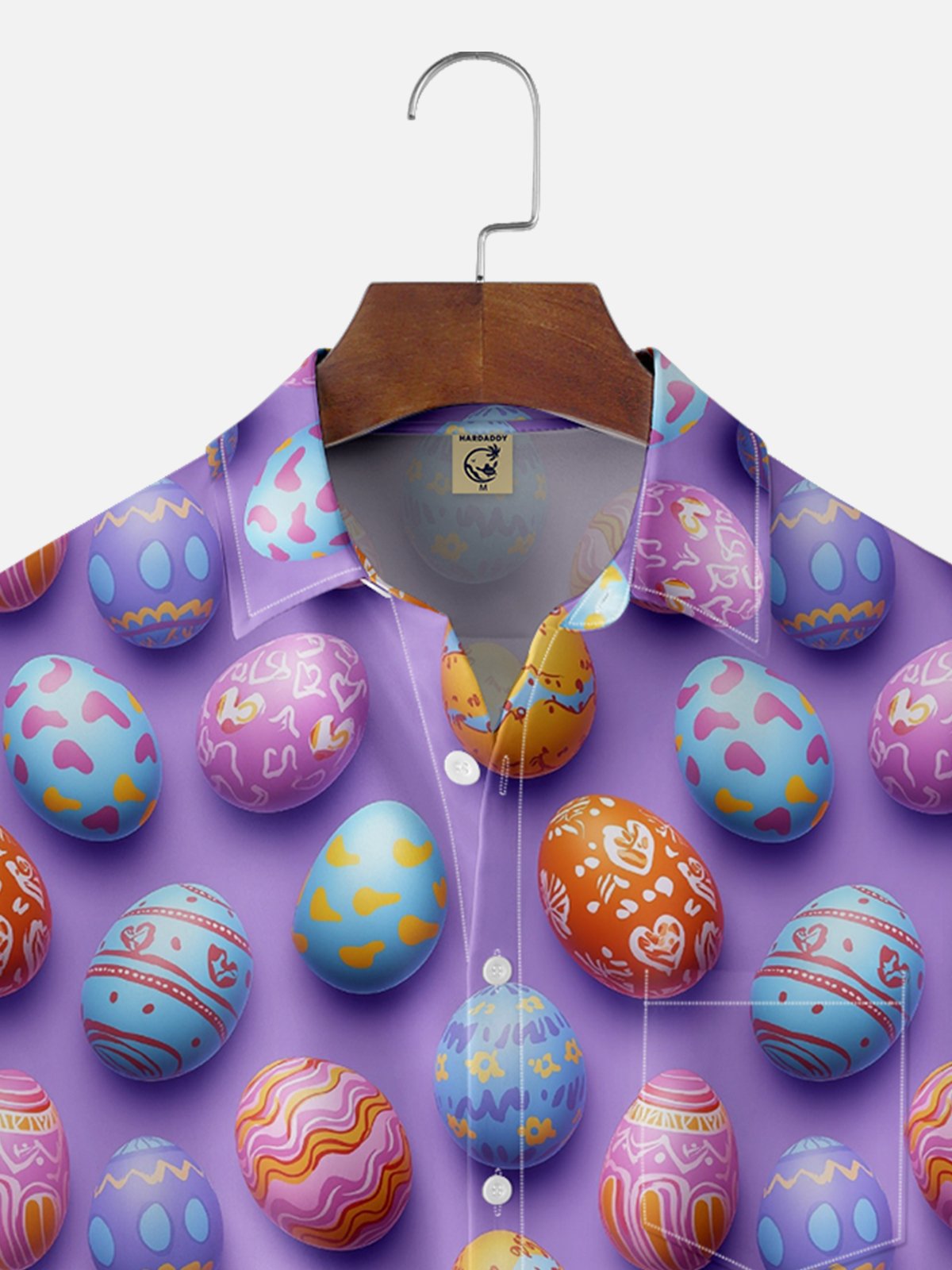 Moisture-wicking Easter Eggs Chest Pocket Casual Shirt