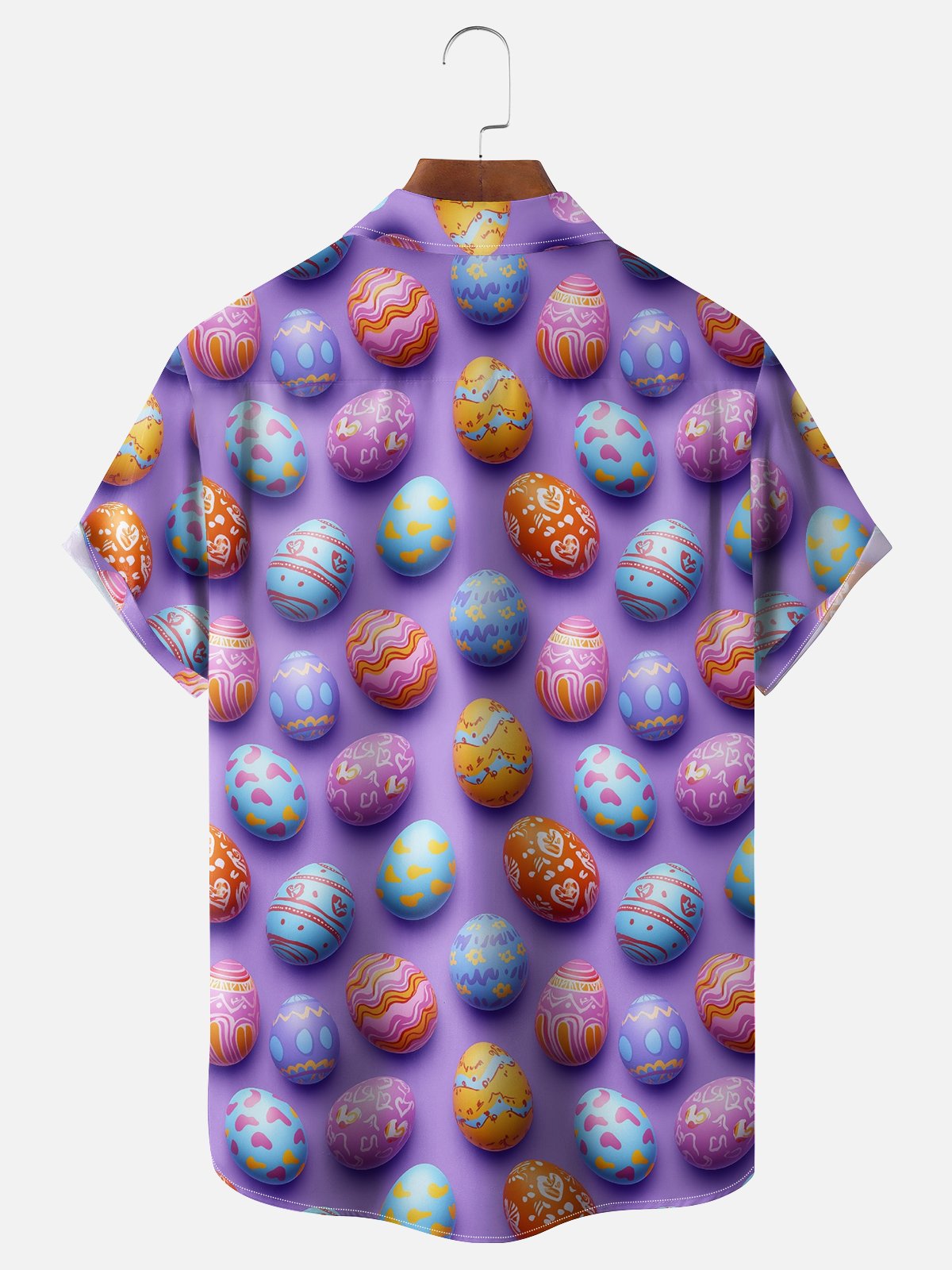 Moisture-wicking Easter Eggs Chest Pocket Casual Shirt