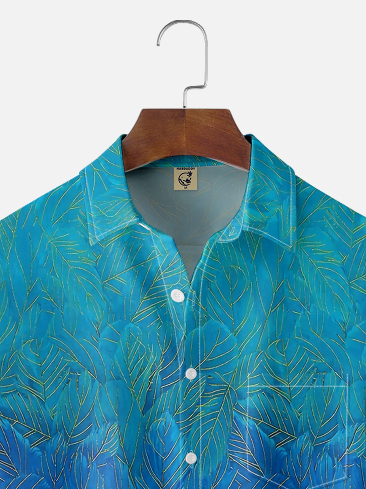 Moisture Wicking Gradient Floral Floral Chest Pocket Hawaiian Shirt