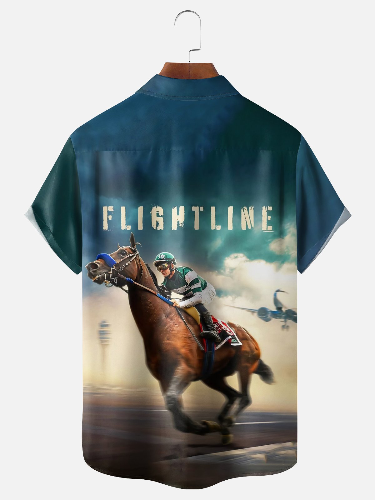 Moisture-wicking Kentucky Derby Horse Racing Chest Pocket Casual Shirt