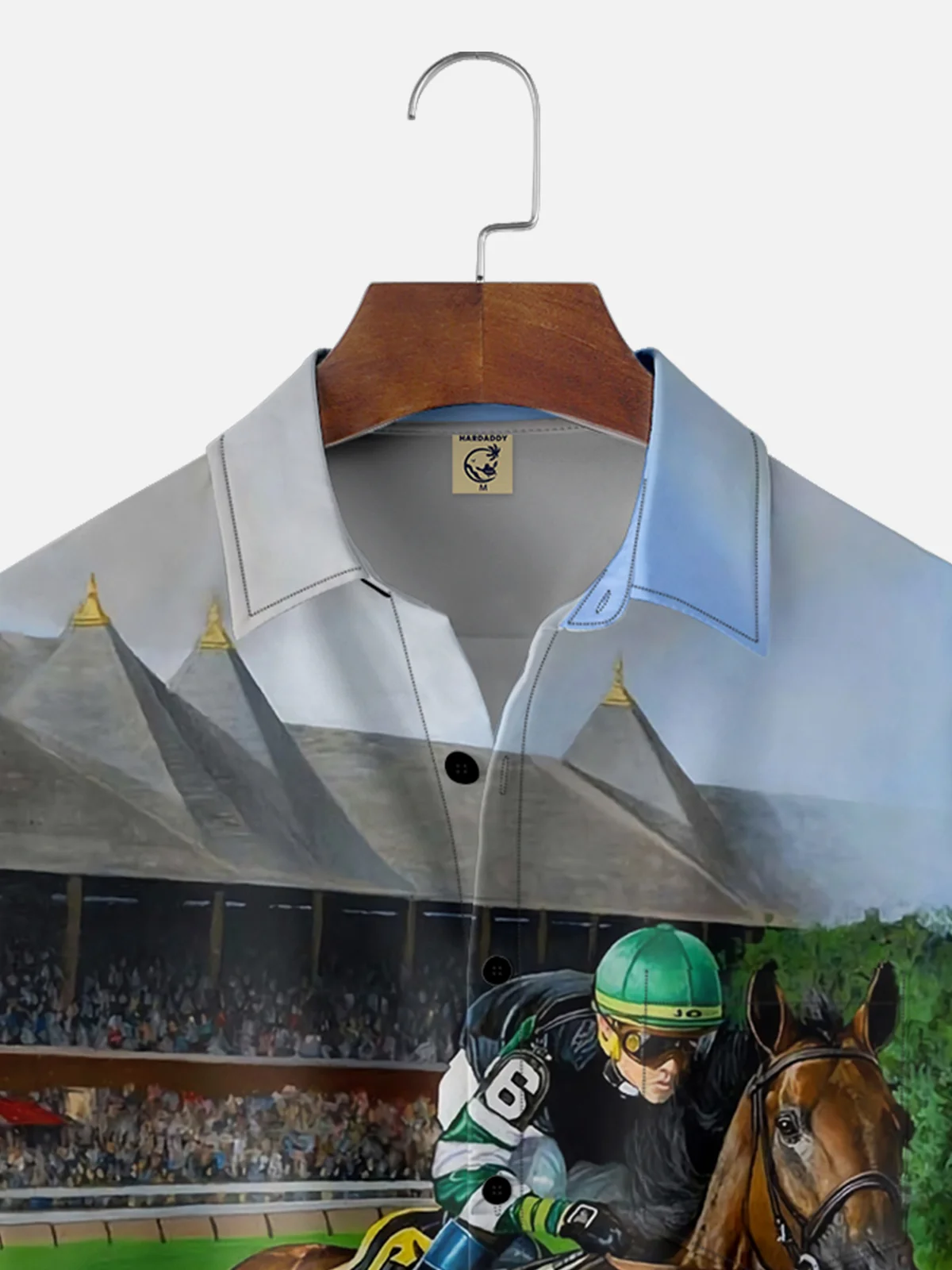 Moisture-wicking Kentucky Derby Horse Racing Chest Pocket Casual Shirt