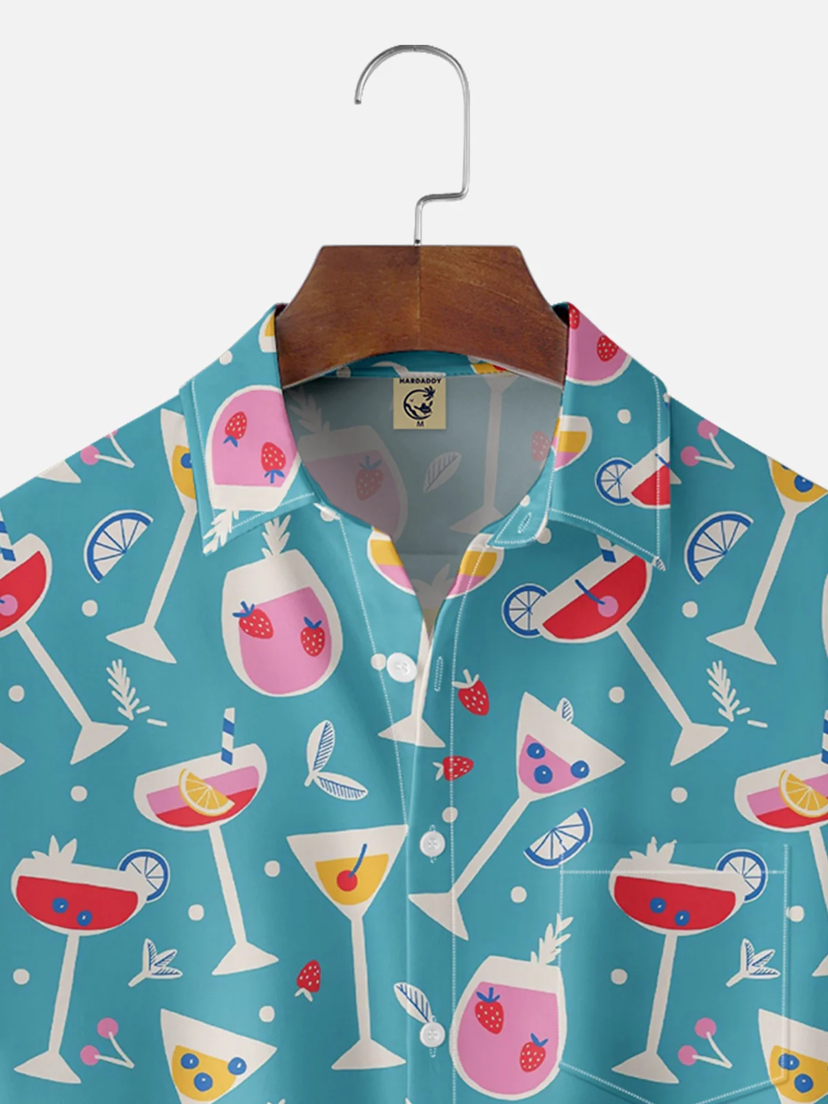 Moisture-wicking Cocktail Chest Pocket Hawaiian Shirt