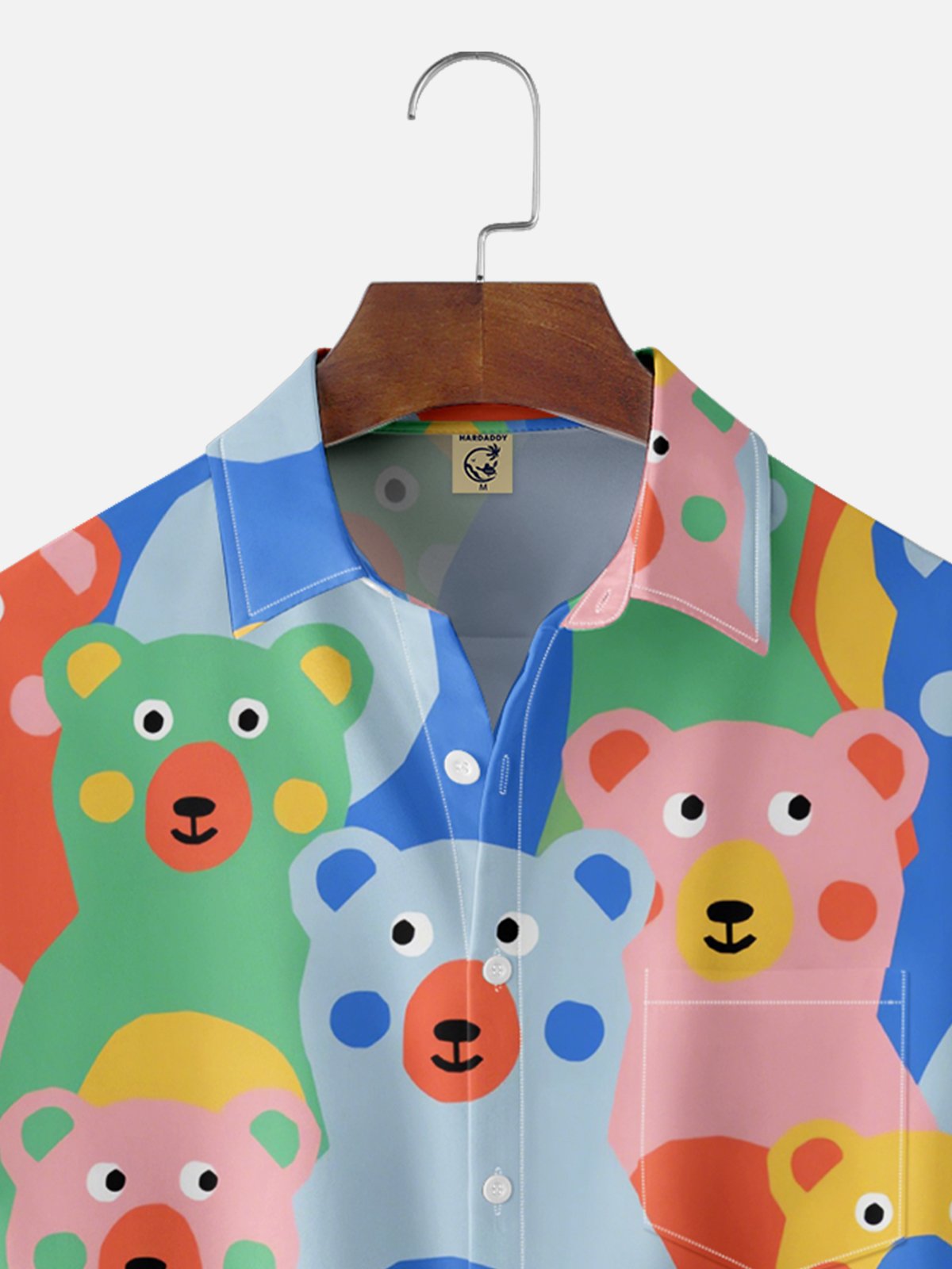 Moisture-wicking Bear Chest Pocket Hawaiian Shirt