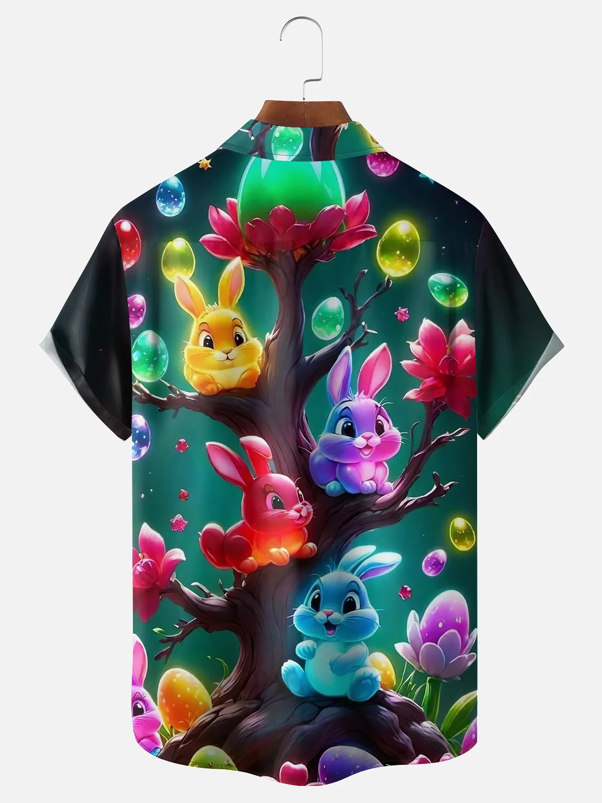 Moisture-wicking Happy Easter Dream Bunny Egg Fun Chest Pocket Casual Shirt