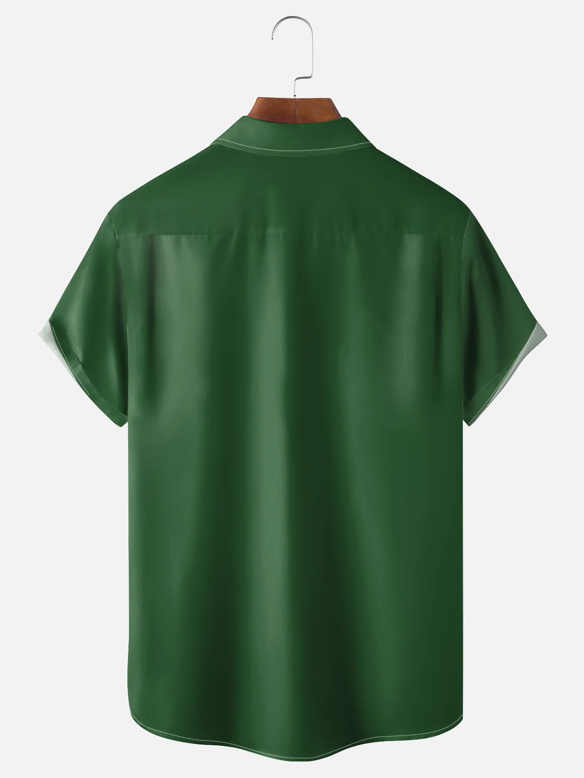Moisture-wicking Fun and Avant-garde Playing Cards "LUCKY YOU" Chest Pocket Bowling Shirt
