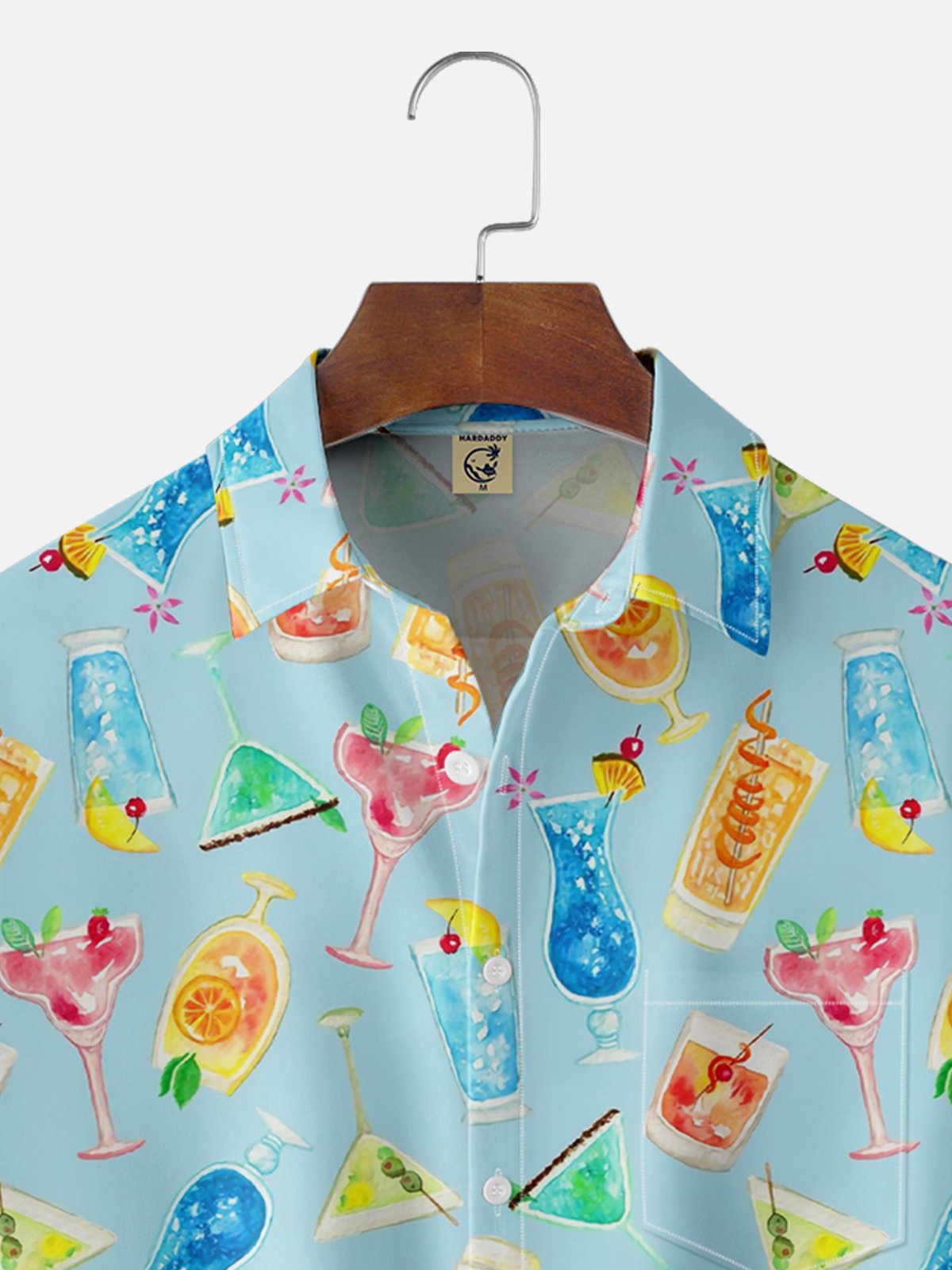 Moisture-wicking Cocktail Chest Pocket Hawaiian Shirt