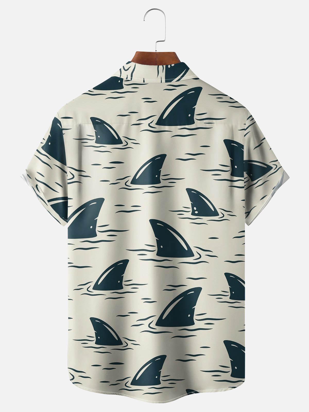 Moisture-wicking Sharks Chest Pocket Hawaiian Shirt