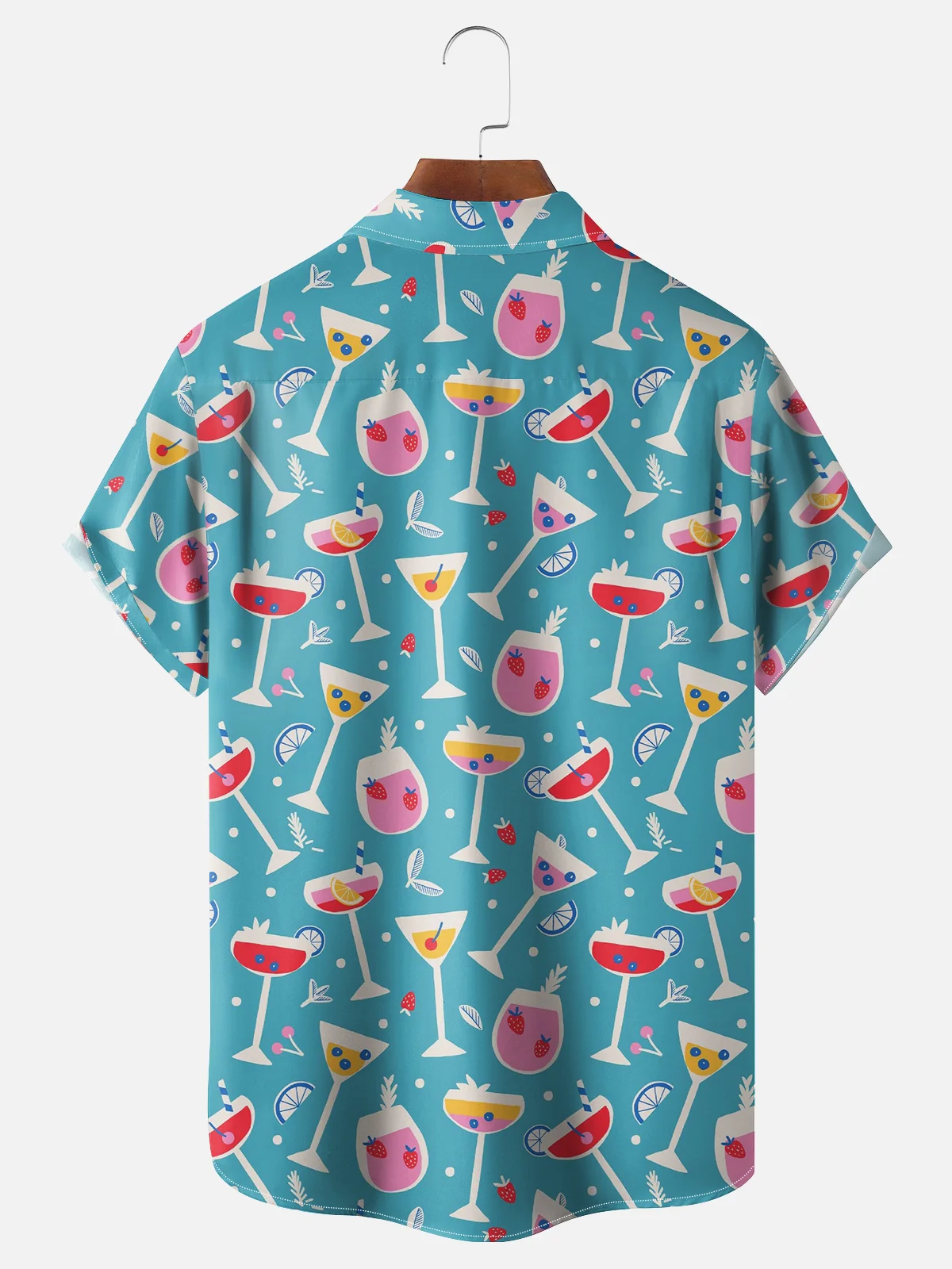 Moisture-wicking Cocktail Chest Pocket Hawaiian Shirt