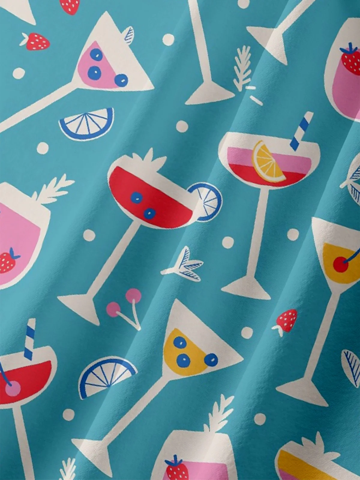 Moisture-wicking Cocktail Chest Pocket Hawaiian Shirt