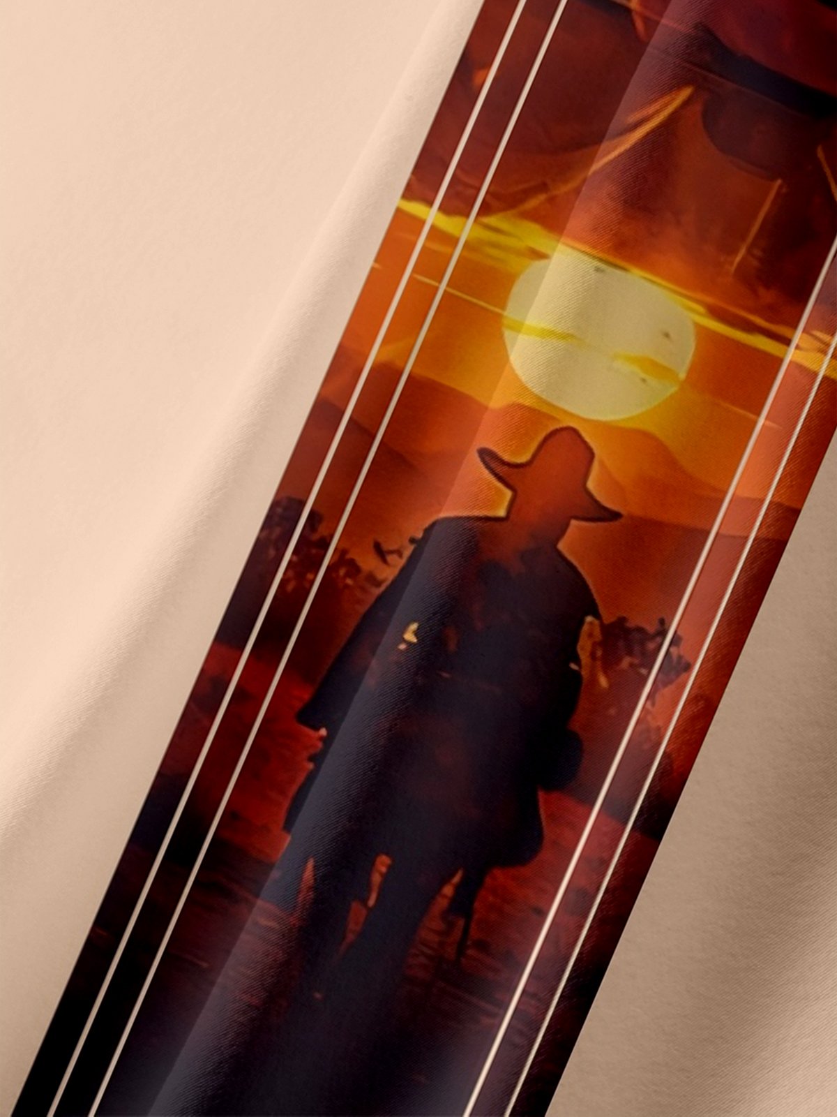 Moisture-wicking Wild Cowboy Art Passion Chest Pocket Bowling Shirt