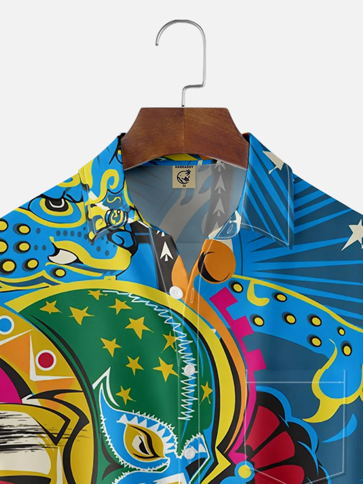 Moisture-wicking Mexican Wrestling Lucha Libre Chest Pocket Casual Shirt