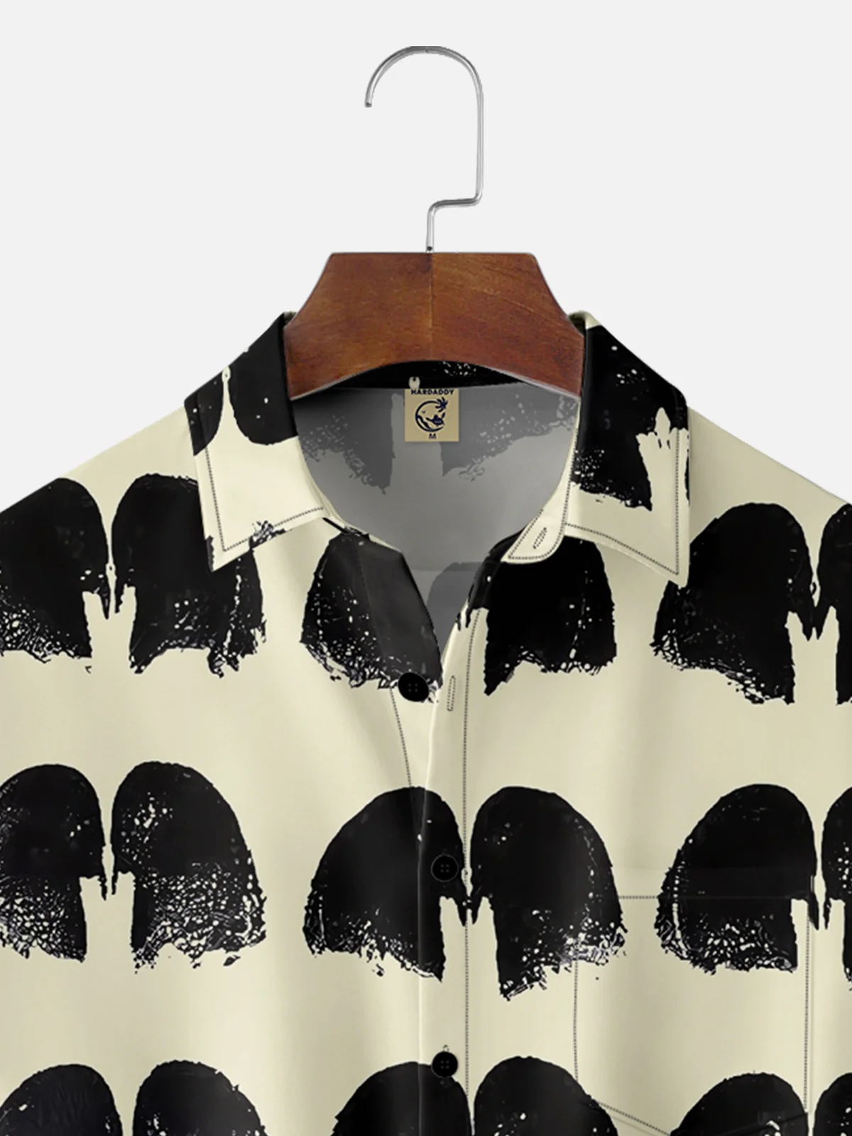 Moisture-wicking Avant-garde Art Human "Pigeon" Print Chest Pocket Casual Shirt