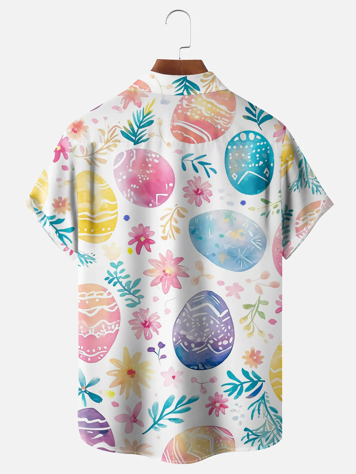 Moisture-wicking Easter Trump Fun Print Chest Pocket Casual Shirt