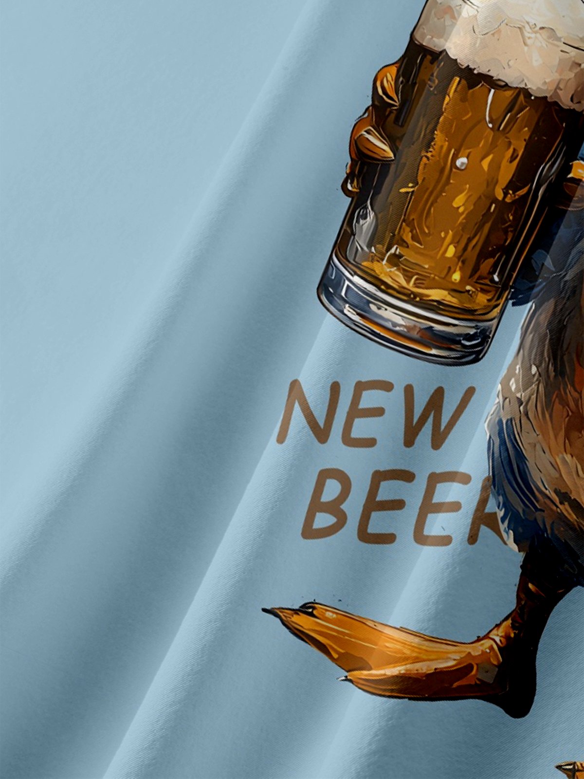 Moisture-wicking Duck Beer Chest Pocket Casual Shirt