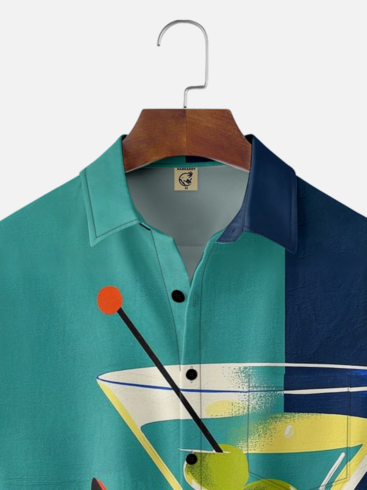 Moisture-wicking Cat Cocktail Chest Pocket Hawaiian Shirt