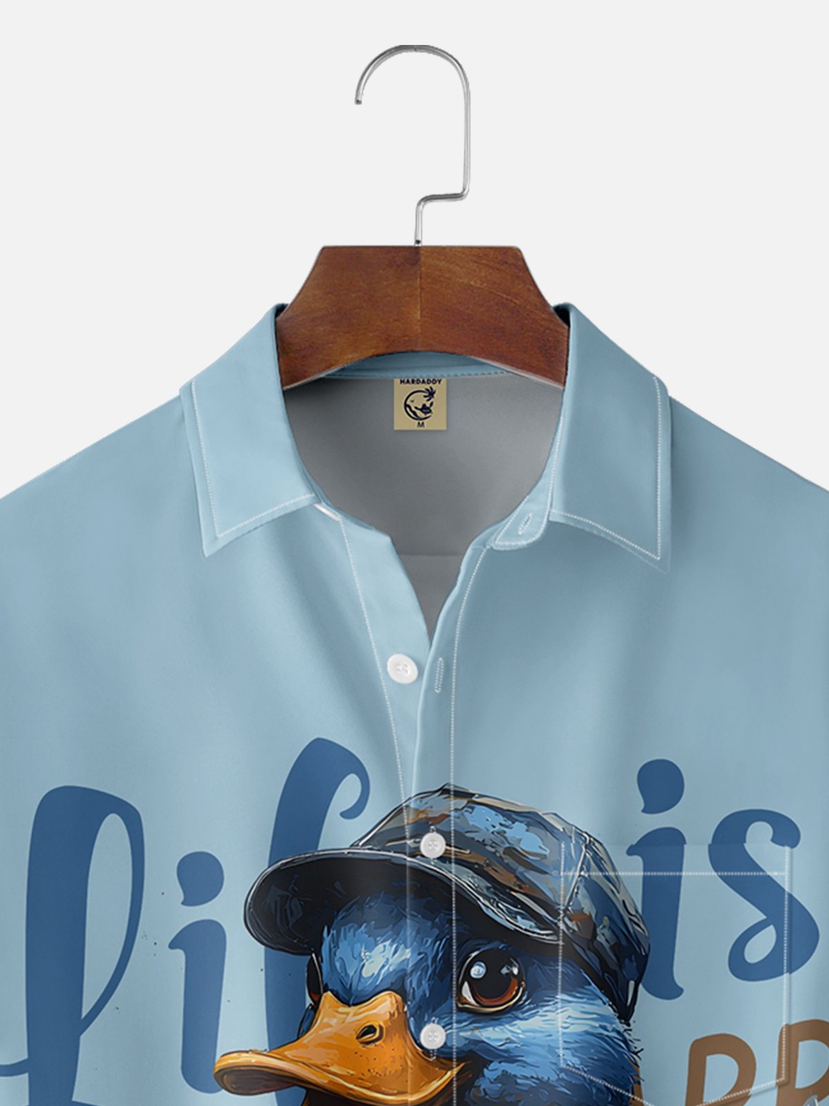 Moisture-wicking Duck Beer Chest Pocket Casual Shirt