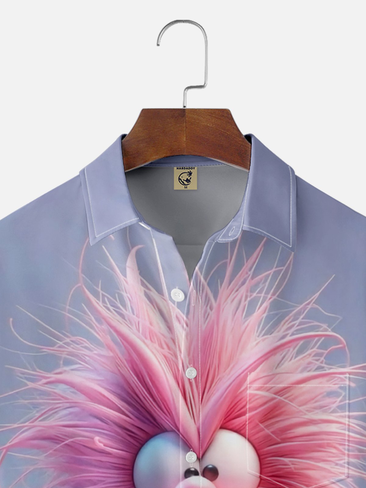 Moisture Wicking Abstract Fun Bug Chest Pocket Hawaiian Shirt