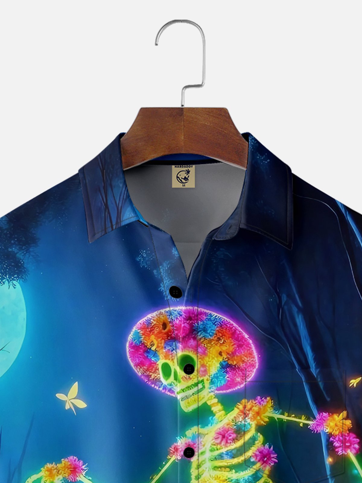 Moisture-wicking Cinco de Mayo Mexican Skull Fantasy Art Chest Pocket Casual Shirt