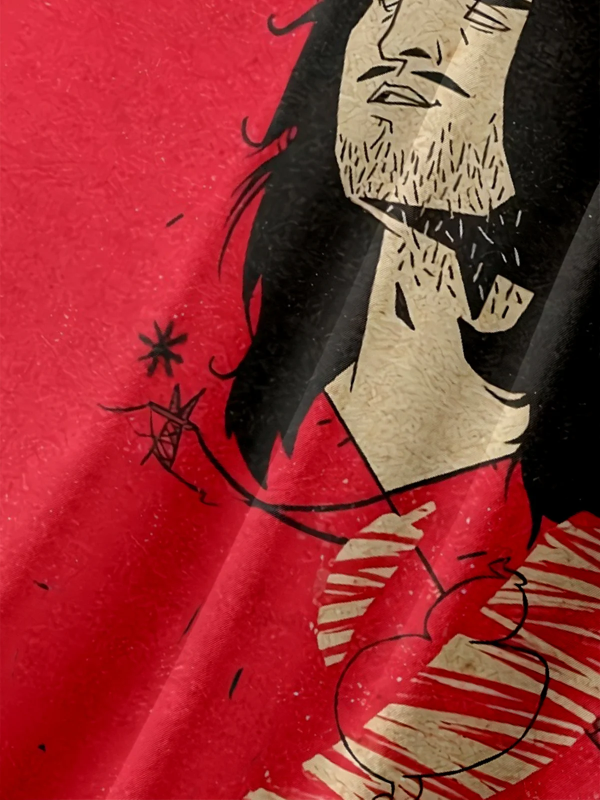 Moisture-wicking Avant-garde Chili Peppers Art Red Illustration Band Chest Pocket Casual Shirt