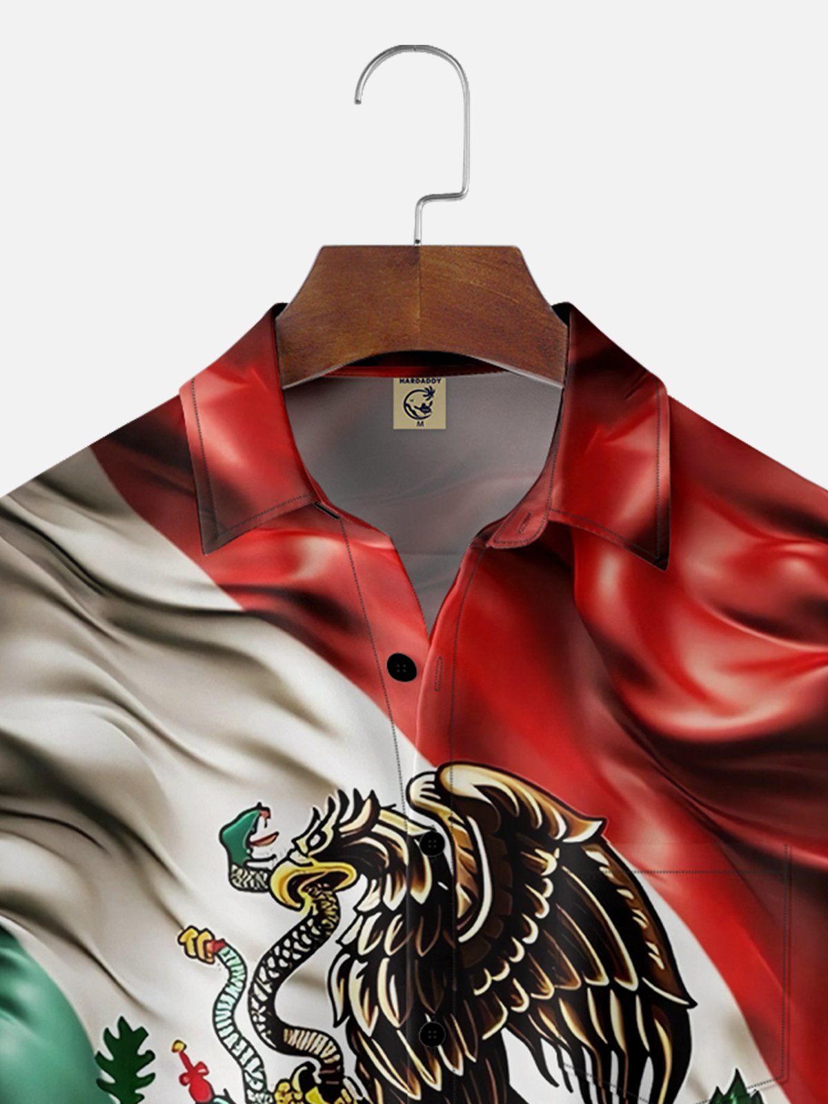 Moisture-wicking Cinco de Mayo Mexican Flag Art Chest Pocket Casual Shirt