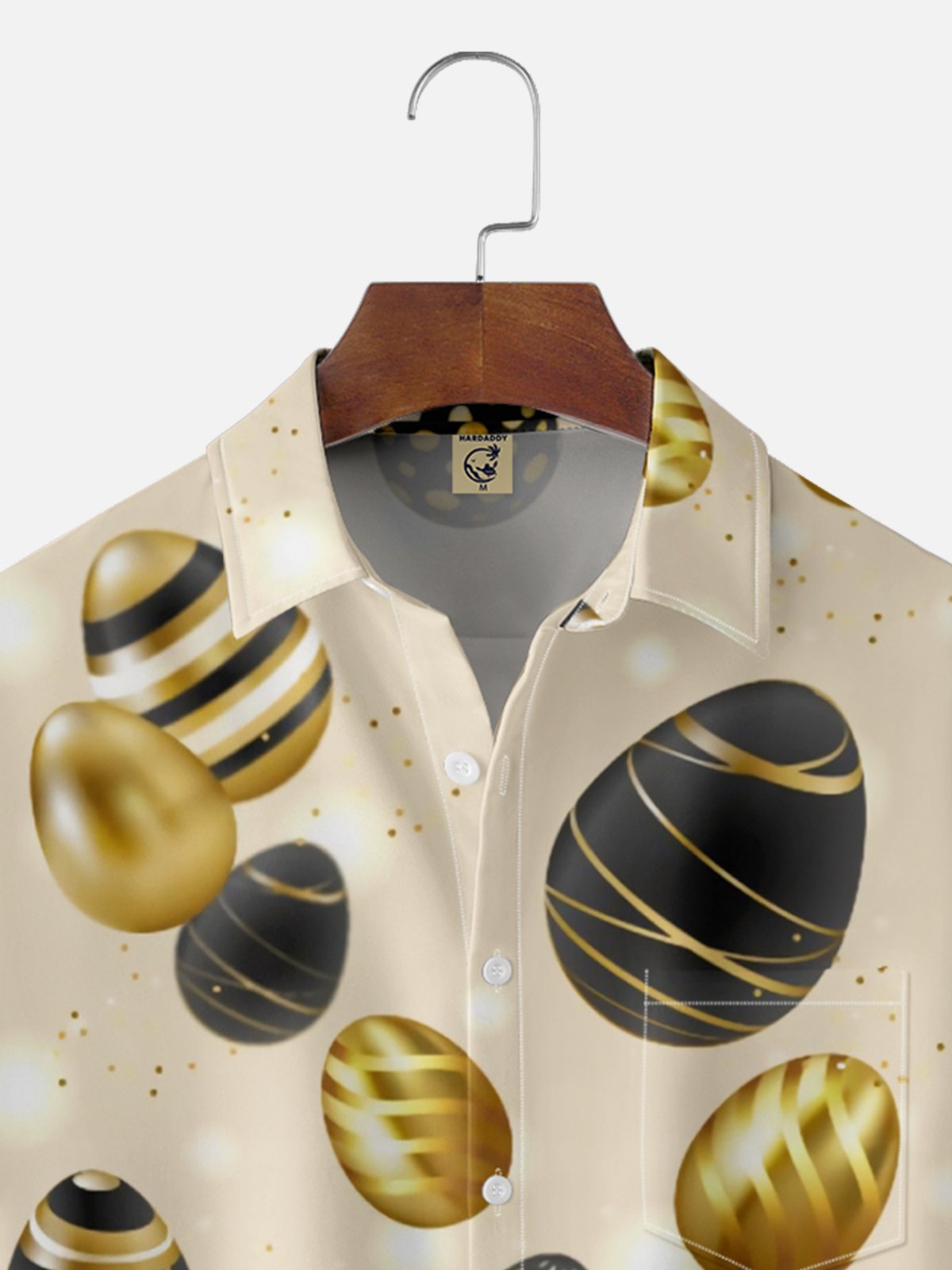 Moisture-wicking Easter Egg Chest Pocket Casual Shirt