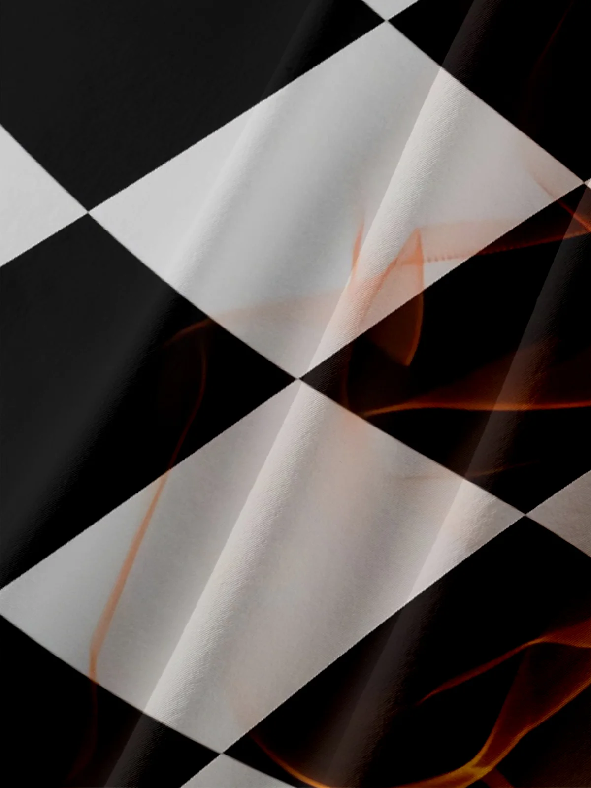 Moisture-wicking Formula One Grid Flame Chest Pocket Casual Shirt
