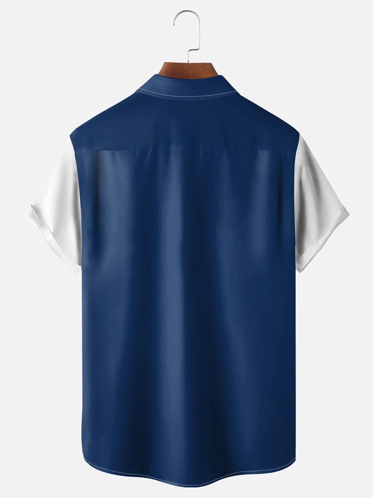 Moisture-wicking Jesus Bless Cross Easter Chest Pocket Bowling Shirt