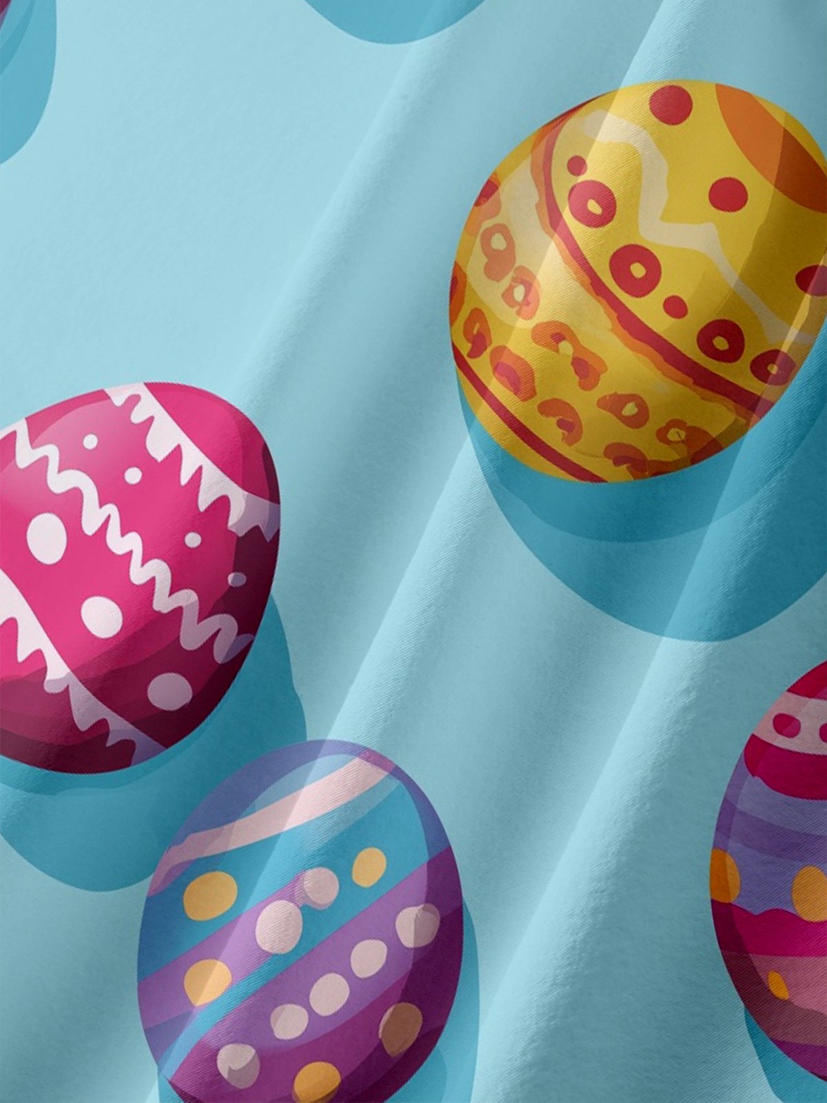 Moisture-wicking Easter Christian Eggs Cross Chest Pocket Casual Shirt