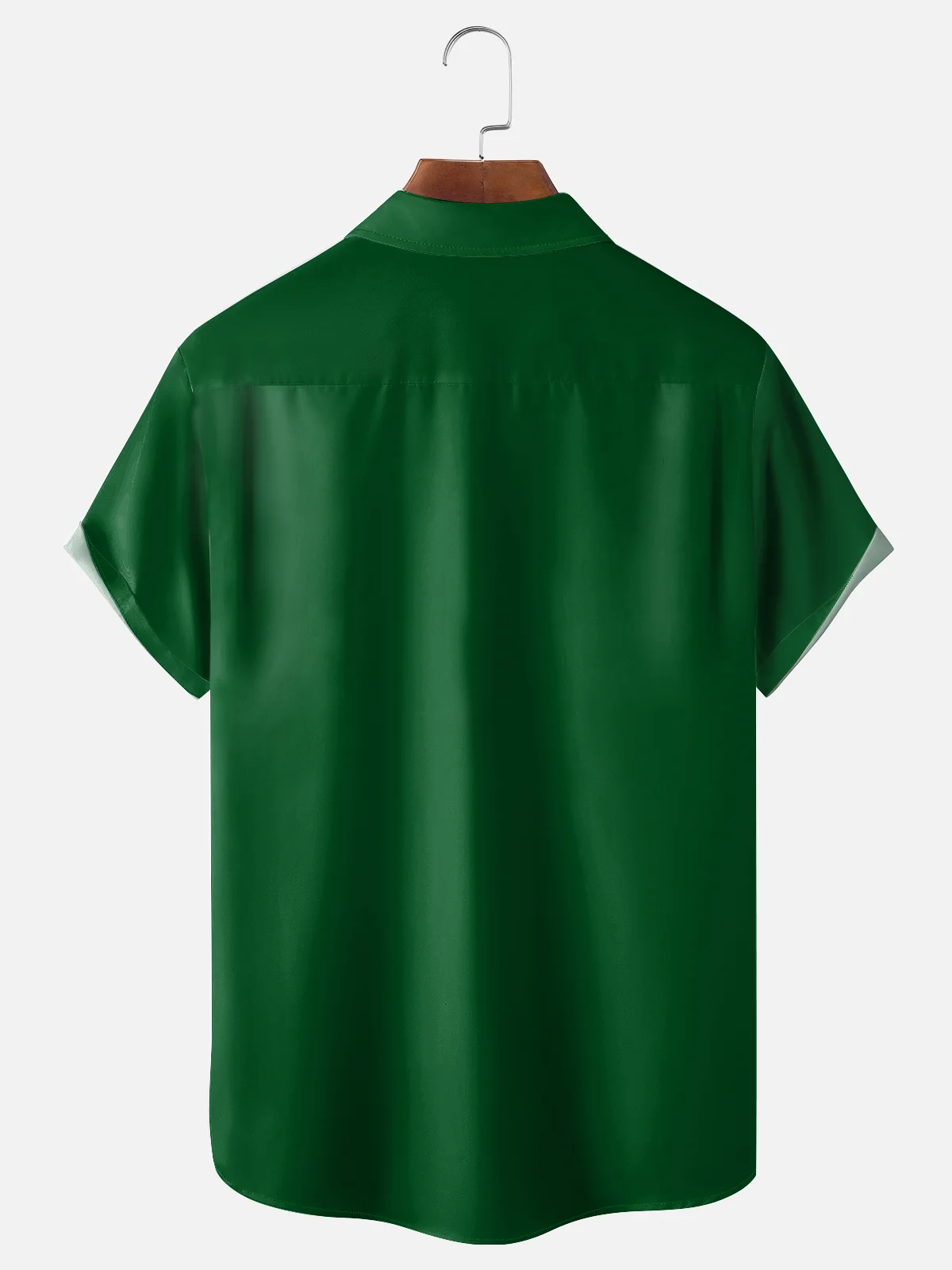 Tall Size Moisture-wicking St. Patrick's Day Irish Stripe Chest Pocket Bowling Shirt