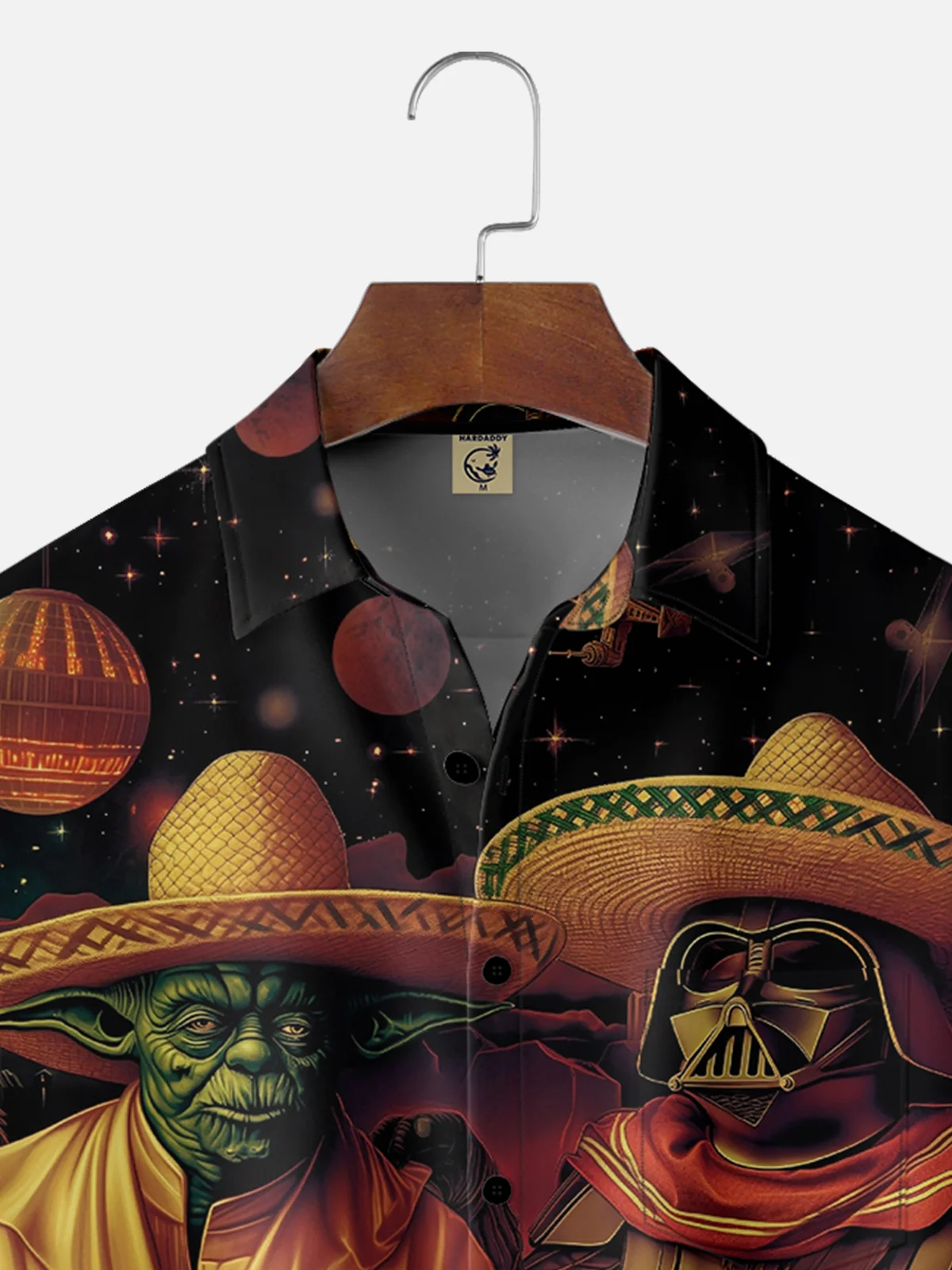Moisture Wicking Cinco de Mayo Big Hat Star Chest Pocket Hawaiian Shirt