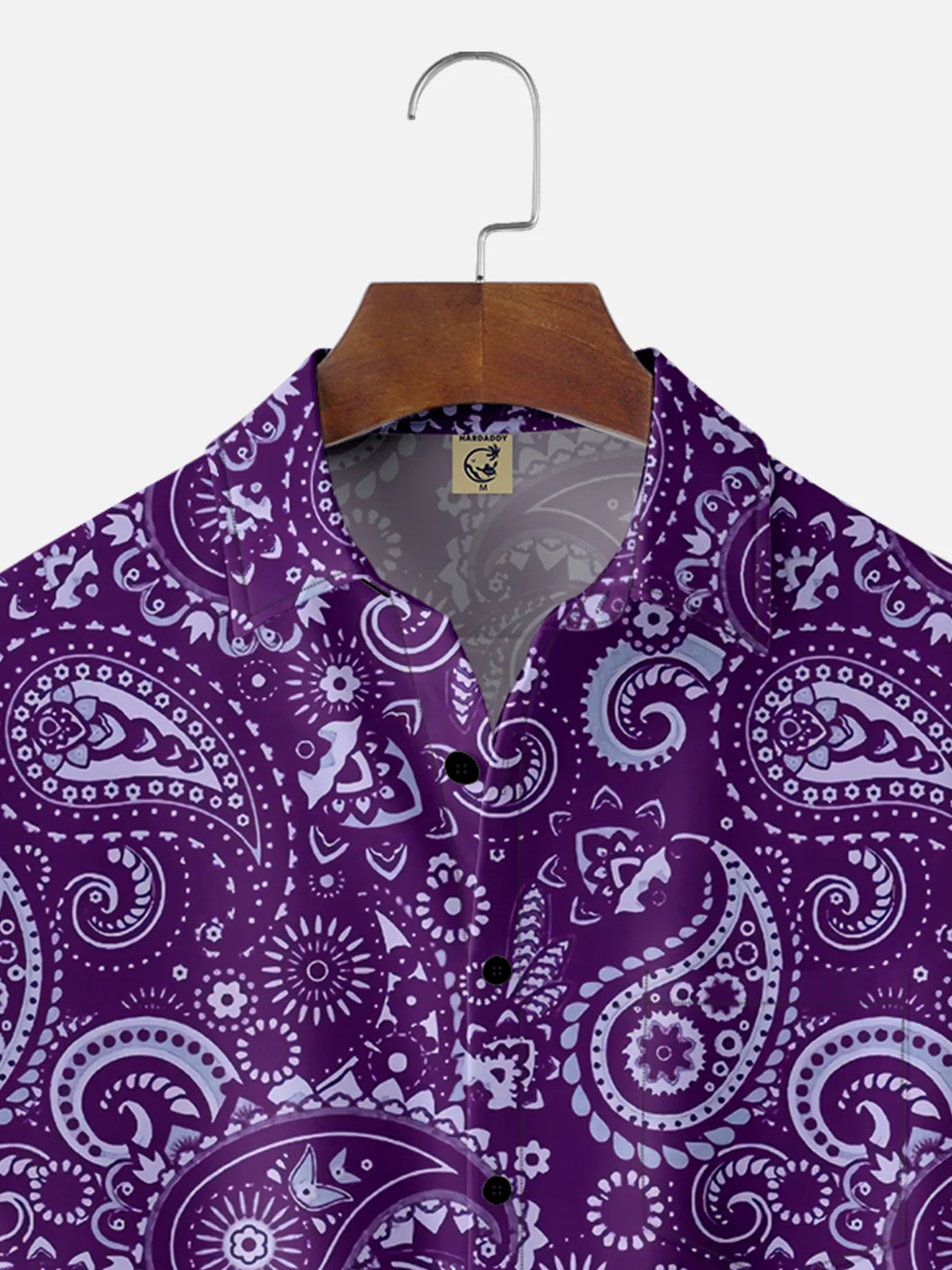 Moisture-wicking Paisley Art Floral Chest Pocket Casual Shirt
