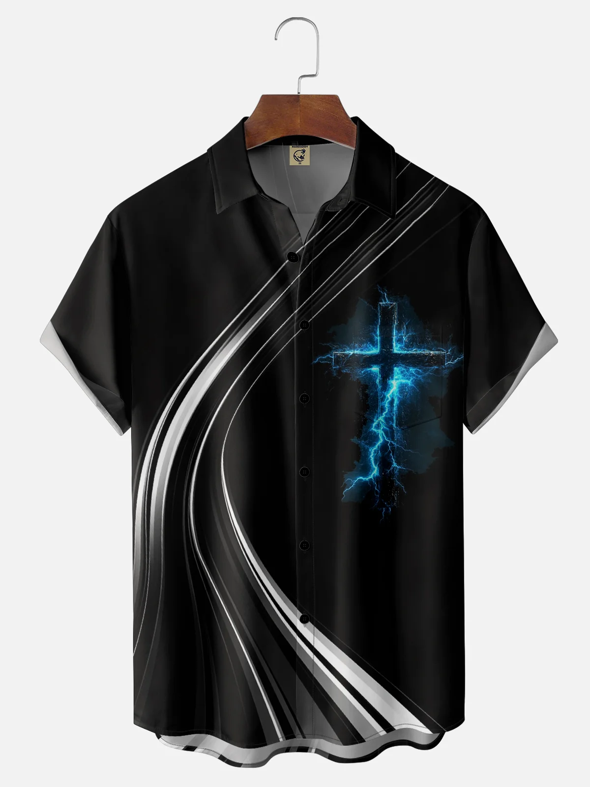 Moisture-wicking Easter Cross Chest Pocket Casual Shirt