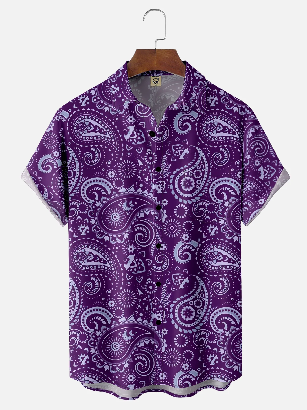 Moisture-wicking Paisley Art Floral Chest Pocket Casual Shirt