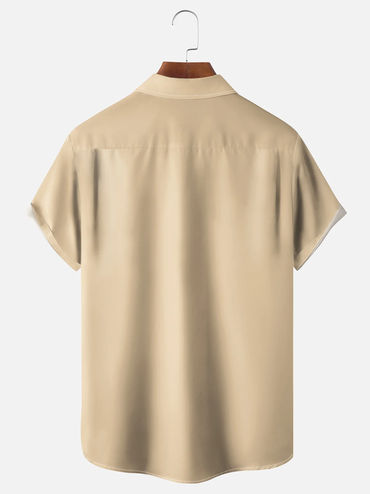 Moisture-wicking Happy Easter Bunny Egg Art Chest Pocket Bowling Shirt