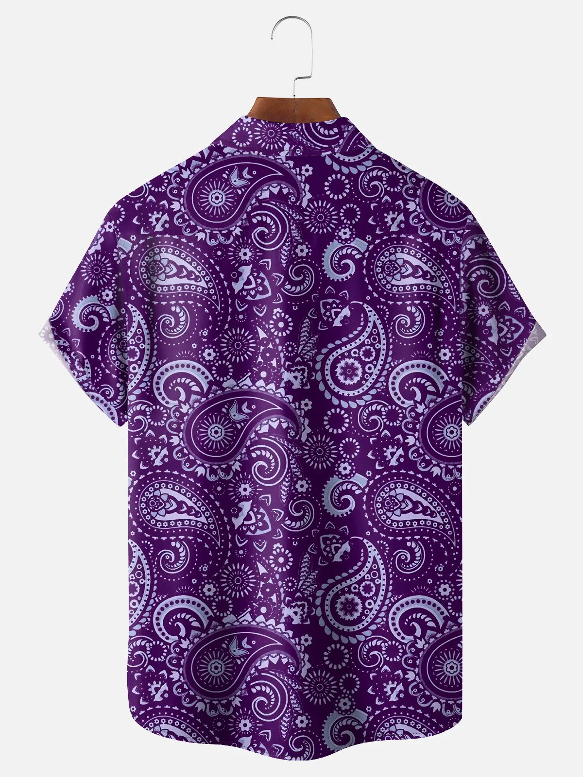 Moisture-wicking Paisley Art Floral Chest Pocket Casual Shirt