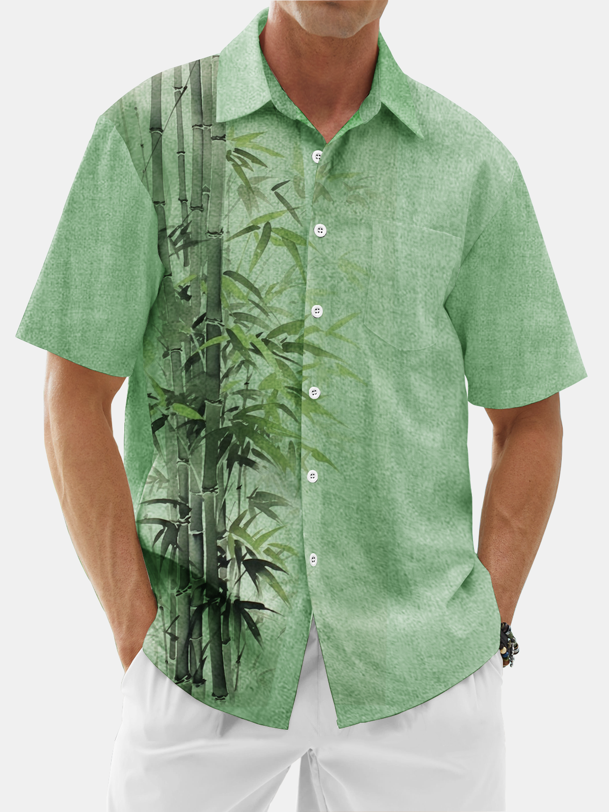 Moisture Wicking Bamboo Chest Pocket Casual Shirts