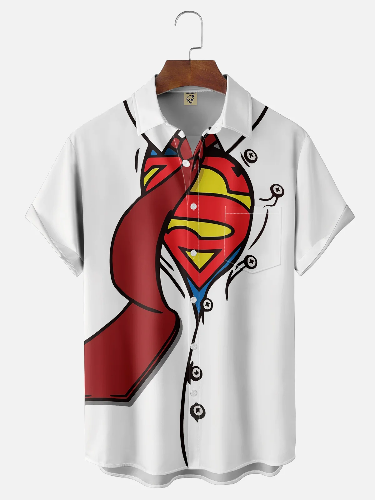 Moisture-wicking Super Father Chest Pocket Casual Shirt