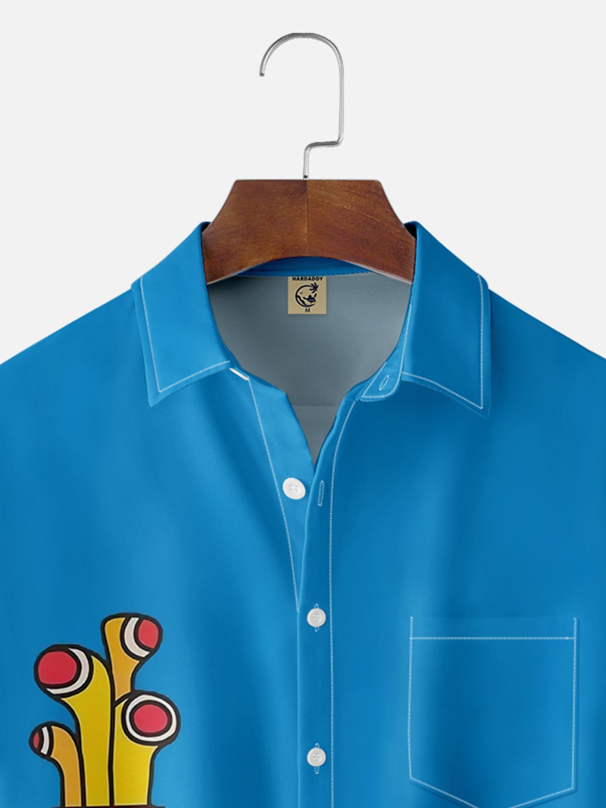 Moisture-wicking Music Band Chest Pocket Casual Shirt