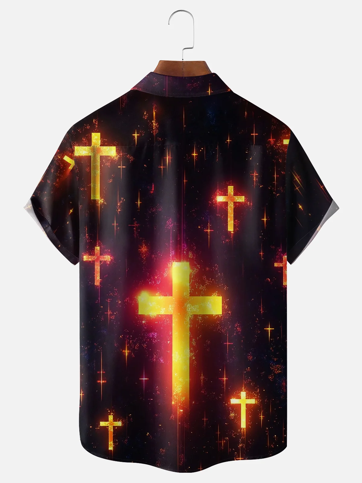 Moisture-wicking Easter Christian Cross Chest Pocket Casual Shirt