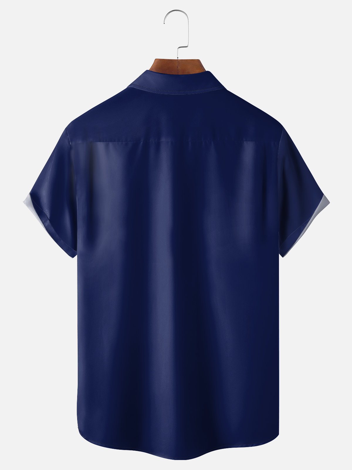 Moisture-wicking Cocktail Olive White Art Lotus Chest Pocket  Bowling Shirt